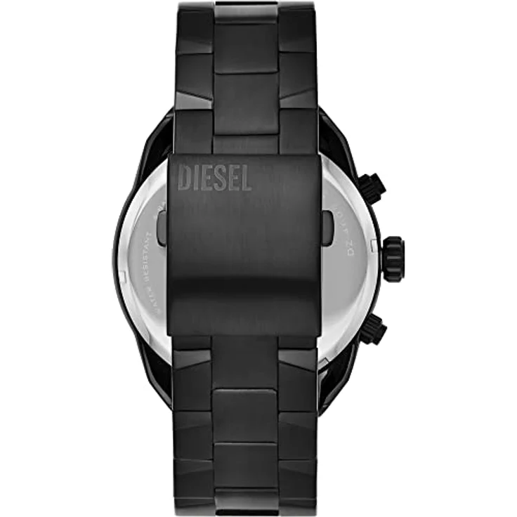 Diesel Herrenuhr Spiked, Chronographenwerk, 49mm Schwarzes Edelstahlgehäuse mit Edelstahlarmband, DZ4609 – Bild 2