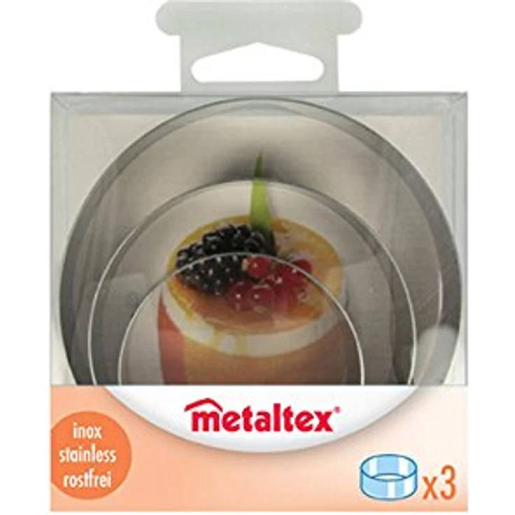 Metaltex 204536010 Kochringe Edelstahl 3 Stück in verschiedenen Größen – Bild 2