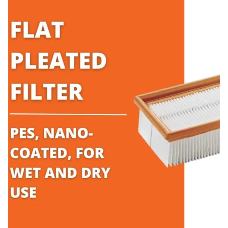 Fein Flachfaltenfilter PES, Zertifizierung Staubklasse M, hochfilternder Staubsauger-Filter – Bild 2