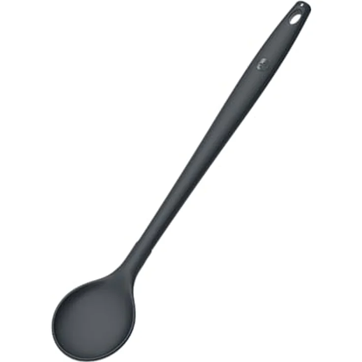 Kochblume Kochlöffel | Premium-Silikon & BPA frei| Hitzebeständig | Spülmaschinenfest | 30cm | Farbe: anthrazit – Bild 2