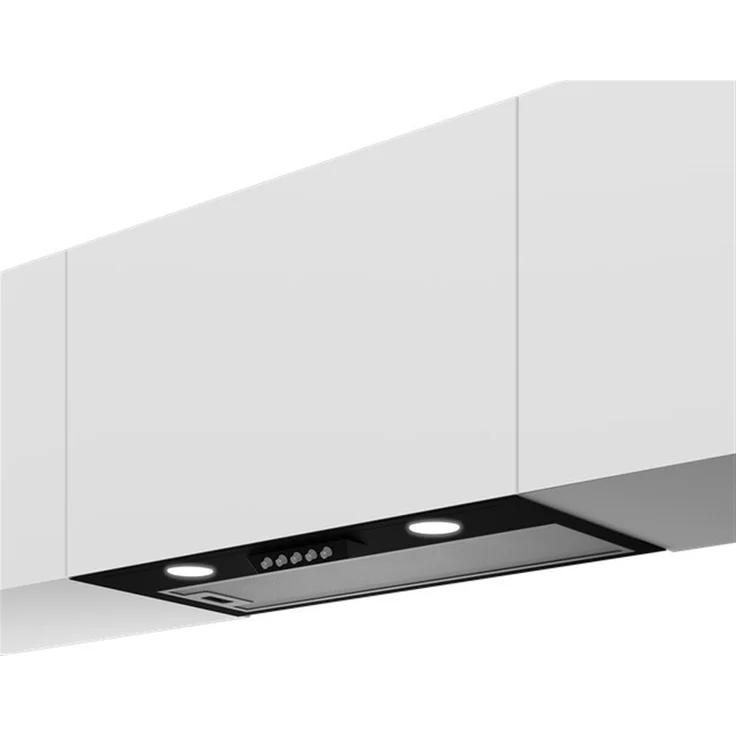 Beko HNU61422B Dunstabzugshaube, wandmontiert, 415 m³/h, 3 Geschwindigkeiten, Waschbare Filter, modernes schwarzes Finish