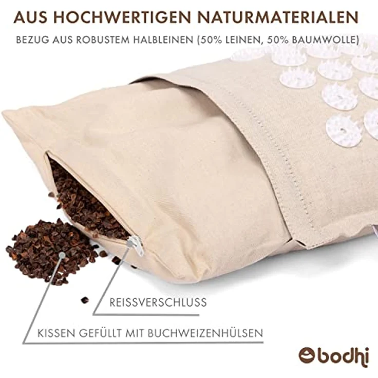 VITAL ECO Akupressurmatte & Kissen Set, Nadelreiz-Yantra-Matte aus Naturmaterial – Bild 4
