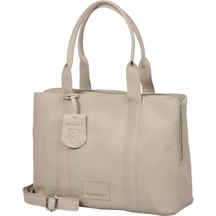 Burkely Shopper Soft Skylar, Einkaufstasche aus robustem Rindleder mit Laptopfach, cognac – Bild 3