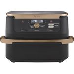 Ninja Foodi FlexDrawer Dual Zone Heißluftfritteuse, Airfryer mit 10,4-Fach und herausnehmbarem Trenner, Antihaftbeschichtung, spülmaschinenfester Korb, 7-in-1, Schwarz & Kupfer, AF500EUCP