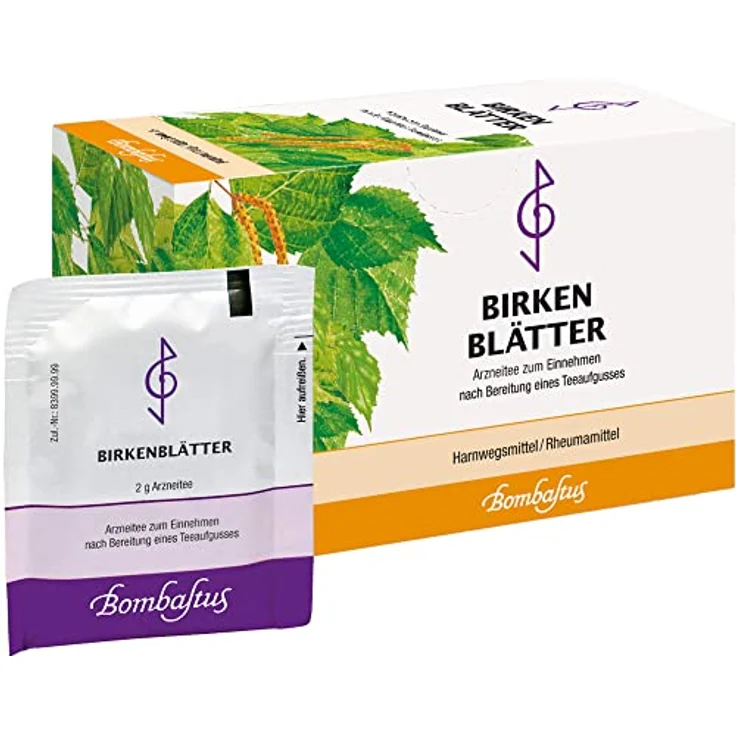 Bombastus Birkenblätter Tee Filterbeutel, 20 x 2 g mit natürlichen Birkenblättern – Bild 2