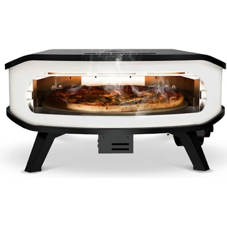 cozze - Gas-Pizzaofen mit Rotationsstein, Leistung 6,0 kW, perfektes Kochen von Pizza, Ø 42,5 cm, integriertes Thermometer, verzinkter Stahl – Bild 3