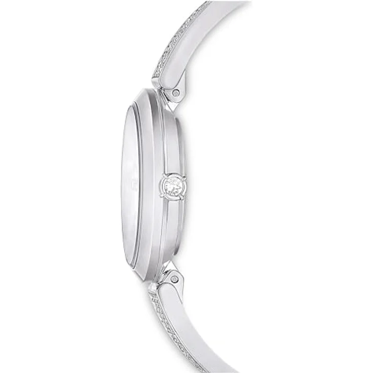 Swarovski Illumina Uhr, Schweizer Produktion, Metallarmband, Silberfarben, Edelstahl, mit 210 Kristallen – Bild 5