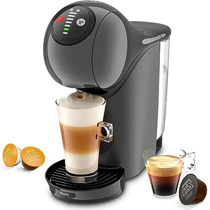 NESCAFÉ Dolce Gusto Krups KP243B Genio S Kaffeekapselmaschine | 15 Bar | ultra-kompakt | Hochdruck | über 30 Kaffeekreationen | wählbare Getränkegröße | Auto-Abschaltung | Anthrazit – Bild 1