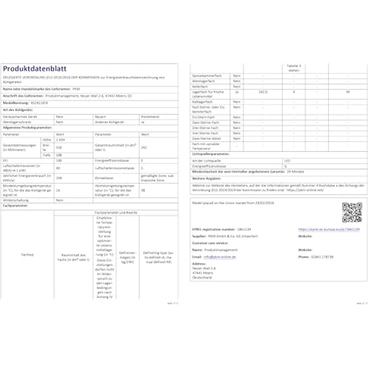 PKM KS242.0EIX, Freistehender Kühlschrank mit 242 l Nutzinhalt, Energieeffizienzklasse E, silber – Bild 10
