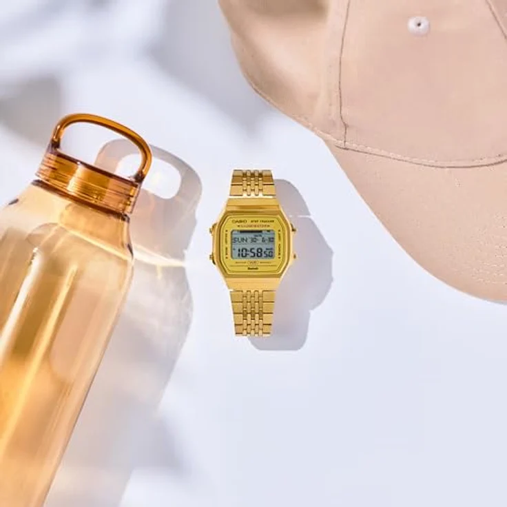 Casio Watch ABL-100WEG-9AEF, Digitaluhr mit Stoppuhr und Beleuchtung, goldfarben – Bild 3