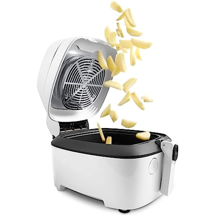 De'Longhi IdealFry FH2101 Heißluft-Fritteuse 1400 W, 1 Kilogram, Kunststoff, Weiß – Bild 8