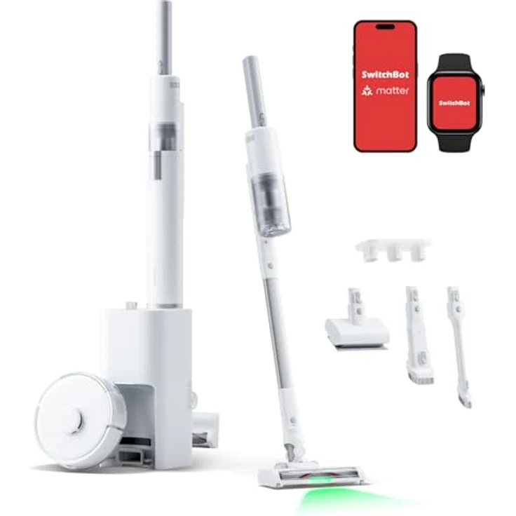 SwitchBot K10+ Pro Kombo, Staubsauger Roboter mit 20000Pa Saugkraft, dualer automatischer Entleerungsstation für 70 Tage, Anti-Verhedderung-Bürste für Tierhaare, Alexa-kompatibel – Bild 1