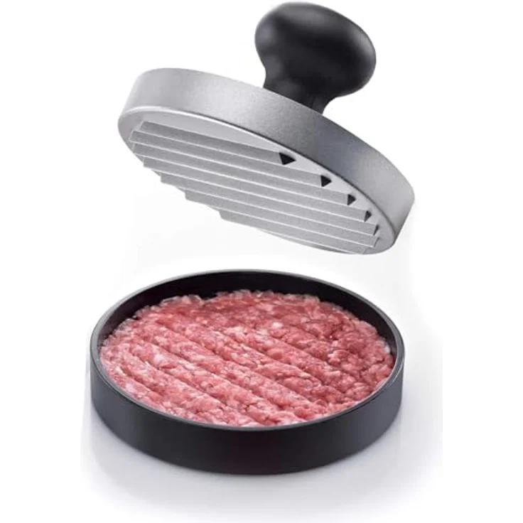 Westmark Hamburger Maker Uno, Schwarz-Silber, Innendurchmesser 11 cm – Bild 3