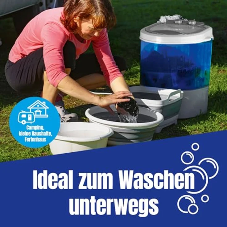 easymaxx Toplader-Mini-Waschmaschine, Fassungsvermögen 3 kg, Standgerät, Breite 34 cm – Bild 3