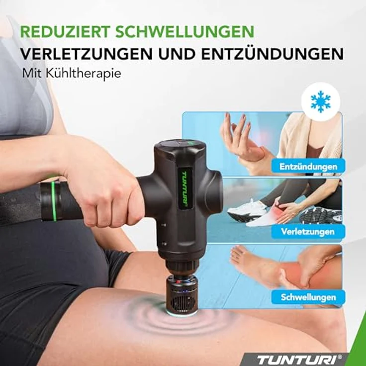 Tunturi Heat-Cool Aufsatz für Massagepistole, Wärme und Kälte, USB-C wiederaufladbar – Bild 4
