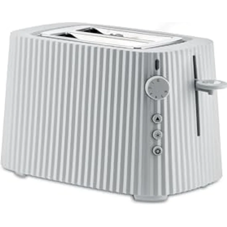 Alessi Plissé -Schlitz-Toaster, 850W, 6 Bräunungsstufen, Kunststoff, Edelstahl, weiß – Bild 2