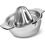 LINFELDT® Zitronenpresse Edelstahl - TOP SAFTPRESSE MANUELL | Orangenpresse Manuell - Zitruspresse Manuell | Zitruspresse Edelstahl, Zitronenpresse Handpresse, Orangensaftpresse
