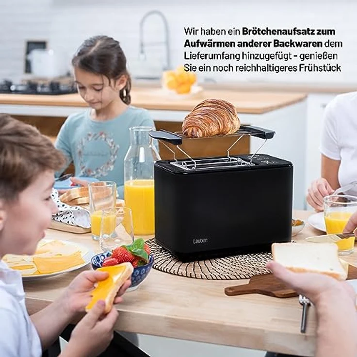 Lauben Toaster 900BC, digitaler Touchscreen, 7 Röstgrade, Edelstahl – Bild 3