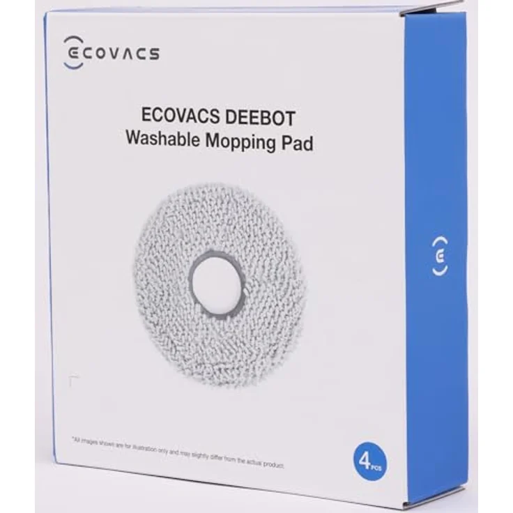 ECOVACS DCC040047, Wischtücher für DEEBOT X5 OMNI, wiederverwendbare Mopppads zur effektiven Reinigung von Hartböden, grau – Bild 3