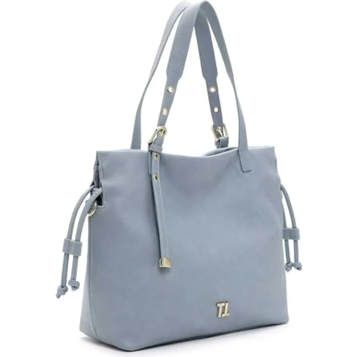 Tamaris Shopper TAS Franca, Uni-Design mit Reißverschluss, Feinsynthetik, schwarz – Bild 2