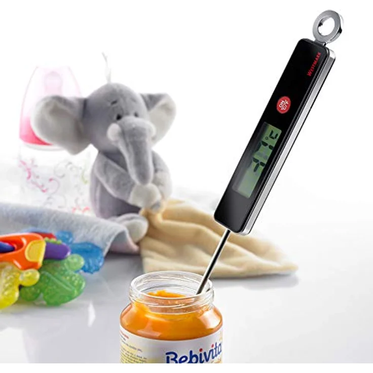 Westmark Digitales Einstichthermometer, Mit automatischer Ausschaltfunktion, Gesamtlänge: 27,7 cm, Rostfreier Edelstahl-Kunststoff, Schwarz-Silber, 12782280 – Bild 6