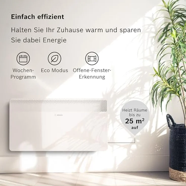 Bosch Hausgeräte Heat Convector HC 4000-25, Heizkörper mit Thermotechnik für effiziente Wärmeleitung – Bild 2
