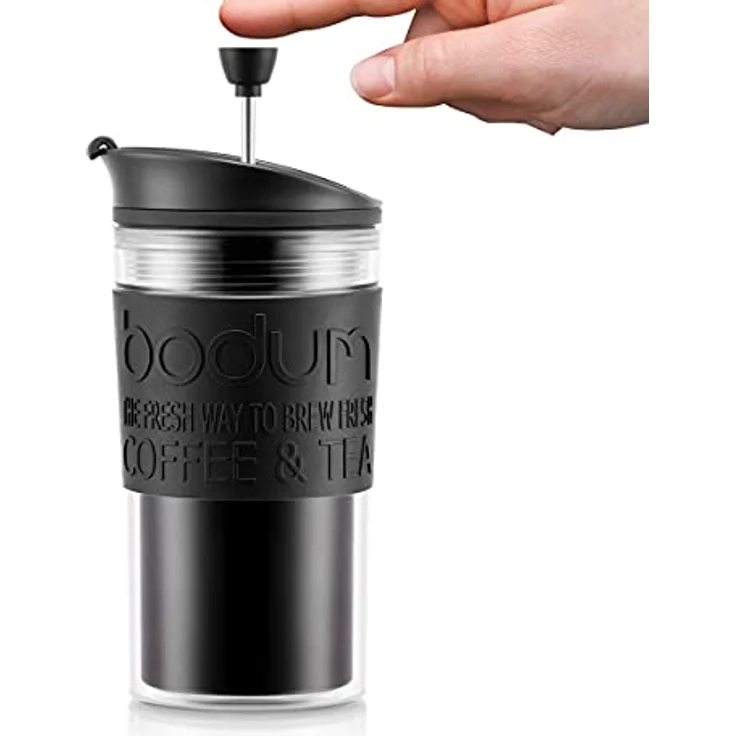 Bodum 11102-01S Travel Press Kaffeebereiter, Kunststoff, Schwarz-transparent, 8.9 cm – Bild 6