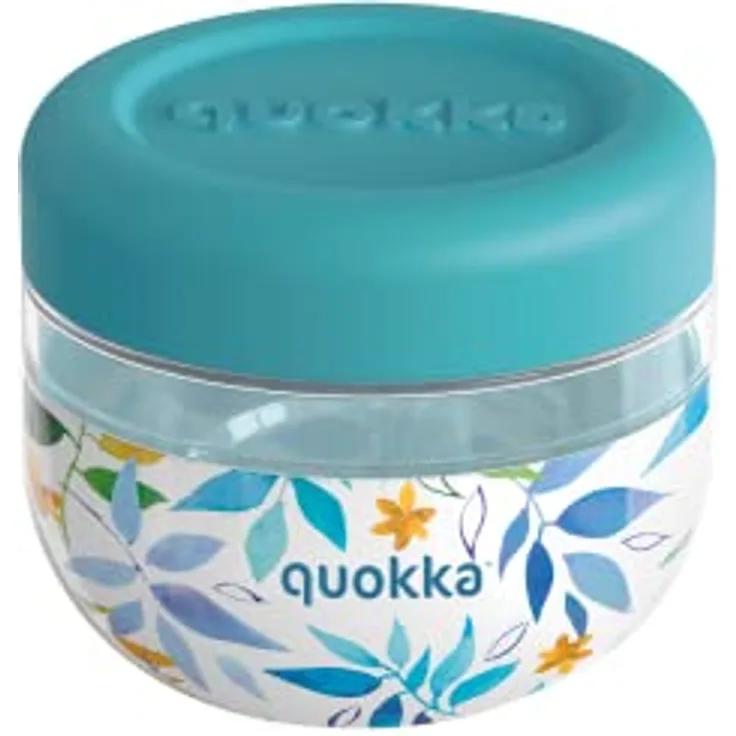 Quokka Bubble Water Leaves, 500 ml Lunchbox aus MS mit silikonhülle, BPA-frei