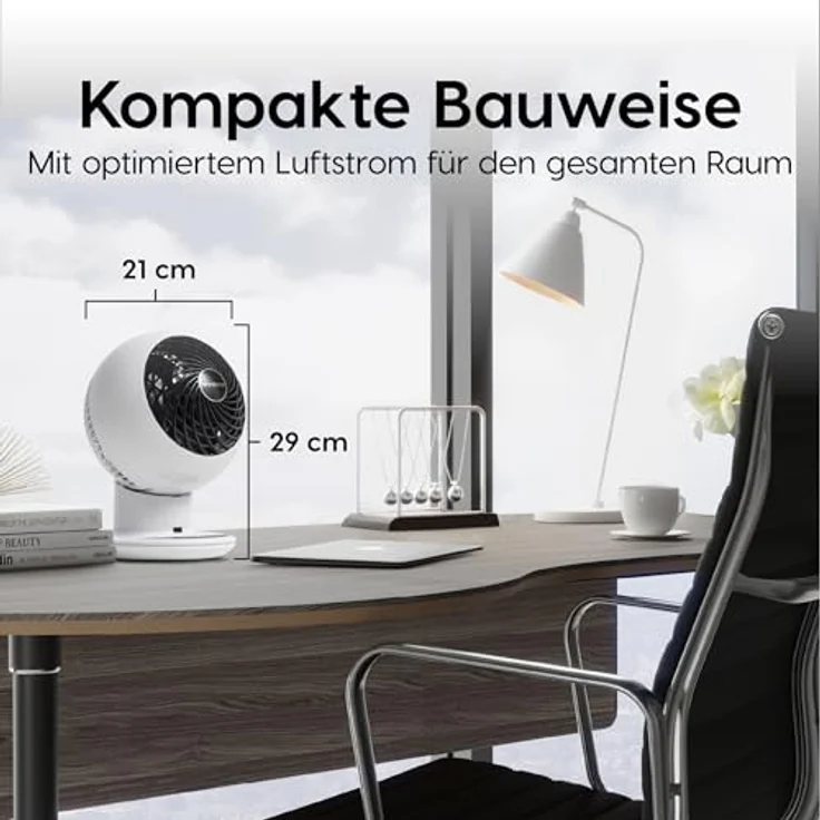Iris Ohyama White IRIS, leiser Turbo-Ventilator 'Woozoo by Ohyama', PCF-SC15T, Weiss, 38 W, 30 m², Reichweite 25 m, Kunststoff, qm – Bild 6