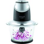 Adler AD 4082 Zerkleinerer mit 1,2L Glasschüssel, 550 W, Multi-Zerkleinerer mit rutschfeste Gummiauflage