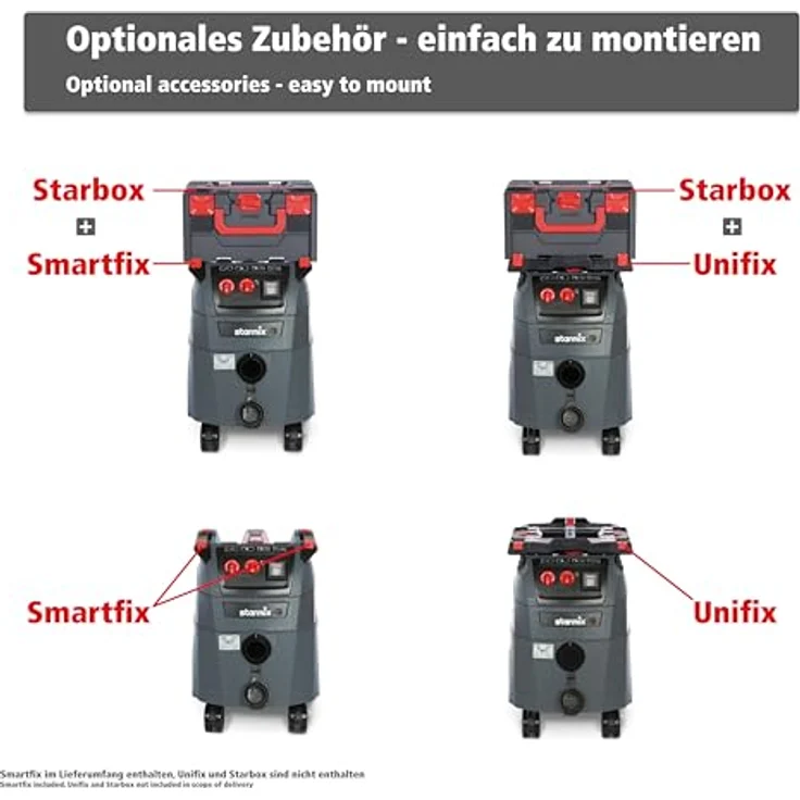 Starmix Nass-Trockensauger IPulse H-1235 AS-BEST SAFE PLUS, Sicherheitssauger mit 35L Behältervolumen, DDM-Technologie und 1200 Watt Leistung, rot – Bild 7