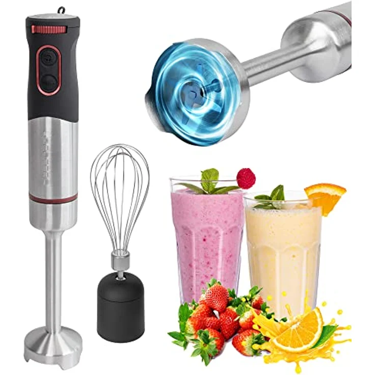Classbach C-SMS 4001, Stabmixer mit 1000 Watt, Silber – Bild 1