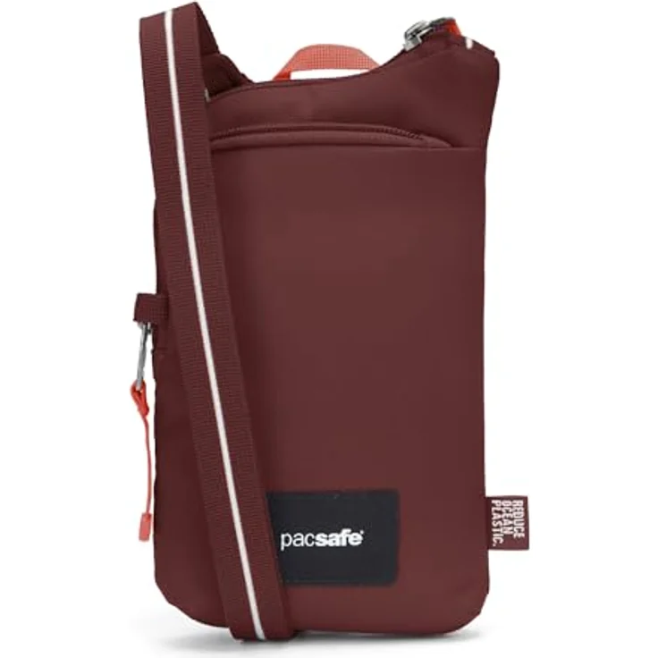 Pacsafe GO anti-theft Tech Mini Bag Umhängetasche RFID 12 cm, Polyester, garnet red – Bild 1