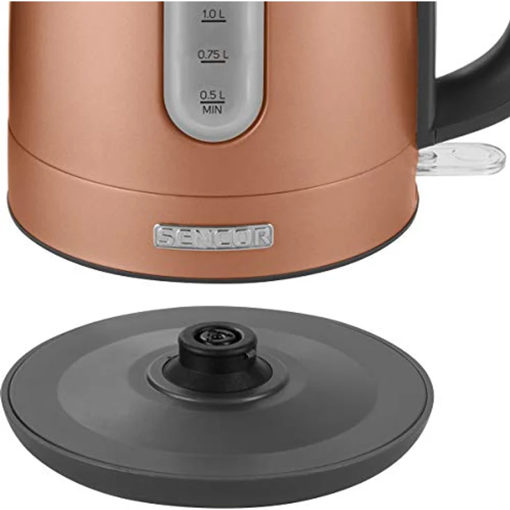 SENCOR SWK 1776GD Wasserkocher aus Edelstahl mit abnembarem Filter (2150 Watt, Volumen 1,7 L) metallic braun – Bild 4