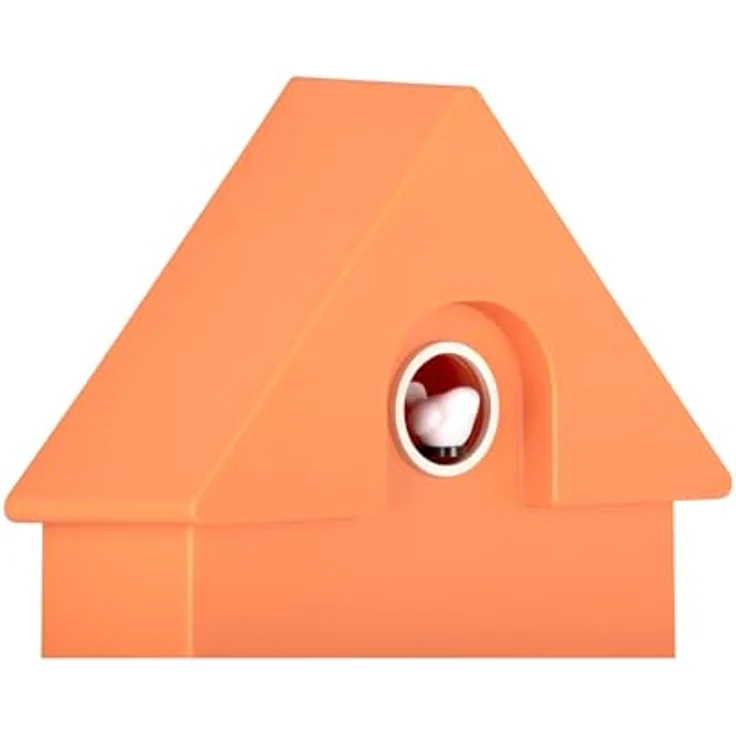 Karlsson Klok Modern Cuckoo, Wanduhr aus Kunststoff in Orange, 22x41x9 cm, modernes Koekoeksklok-Design – Bild 6