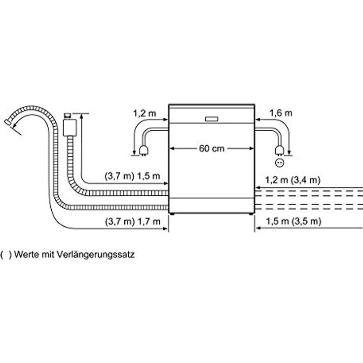 Bosch SMS25AW05E, Geschirrspüler, F, Geräuschemissionsklasse C, Geräuschemissionen 48 Dezibel – Bild 7