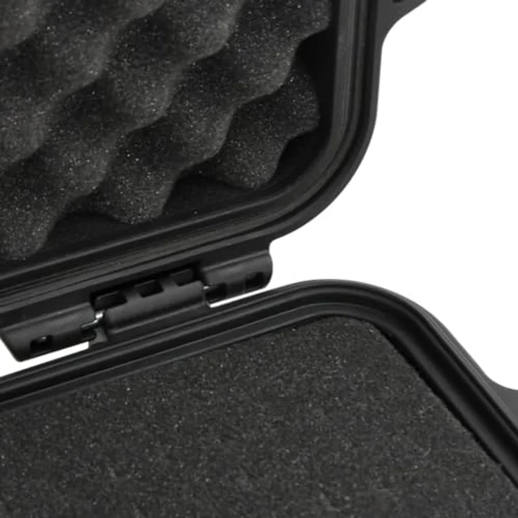 vidaXL Koffer für Flugreise, Tragbar Schwarz, 30x24,5x12,5 cm, mit Schaumstoffeinlage und Wasserschutz – Bild 3