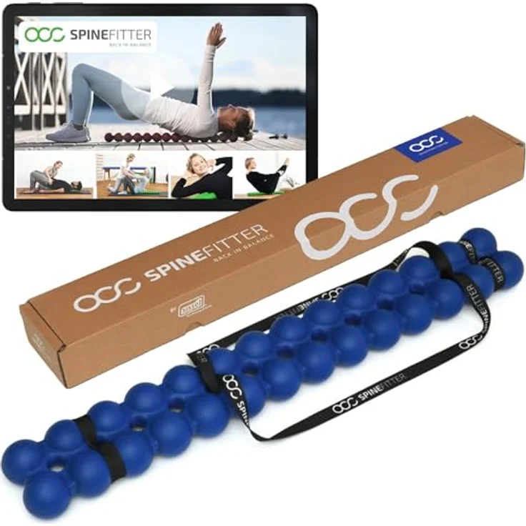 SISSEL SPINEFITTER Blau | Massagegerät für Rücken & Balance | löst Verspannungen & Blockaden | Ideal zu Pilates und Yoga | Zur Entspannung der Wirbelsäule | Für Zuhause & Praxis – Bild 1