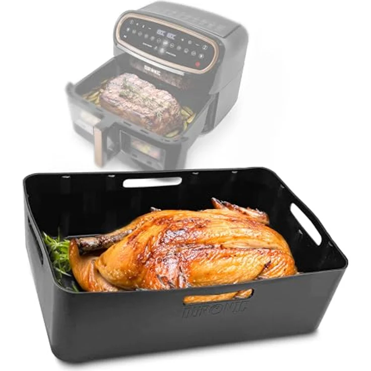 Duronic AFL2 Silikonform, Wiederverwendbar, Antihaft, Airfryer Zubehör, Kompatibel mit AF34 & AF24, Dualzone Airfryer, Duronic – Bild 1