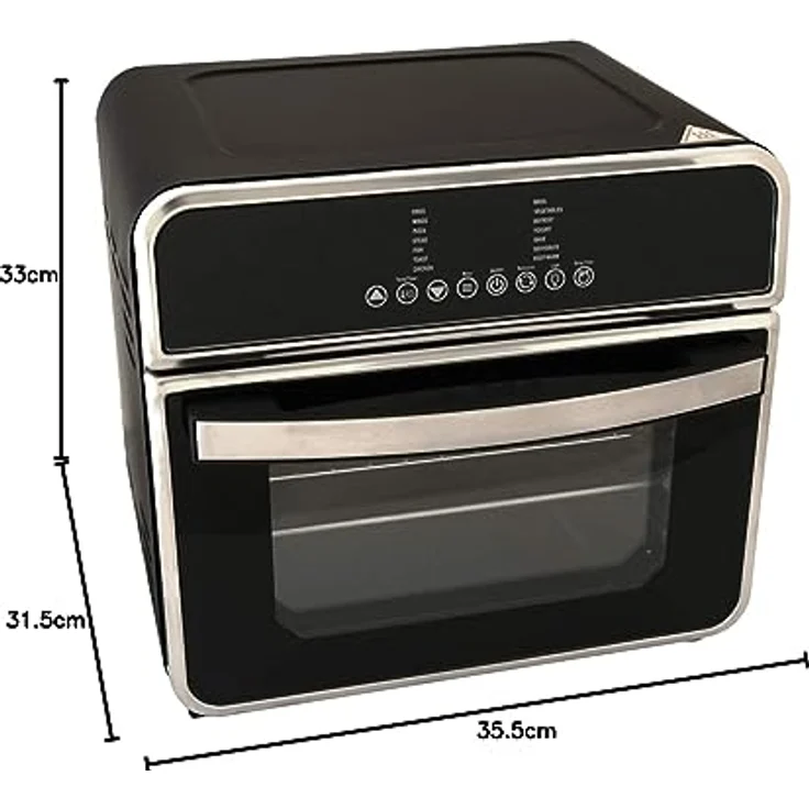 Deski Minibackofen, Standgerät, Garraum 15 l, Leistung 1600 W, Abmessungen in cm 33 x 35 x 34 schwarz, edelstahl – Bild 10