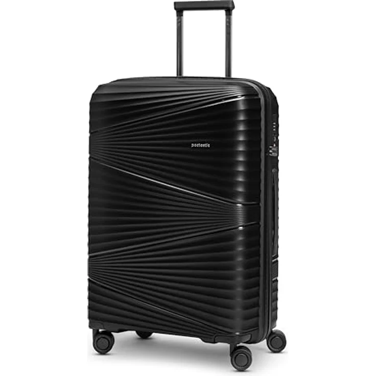 Pactastic Collection 02 THE MEDIUM, 4 Rollen Trolley 67 cm, schwarz, 100% Polypropylen – Bild 1