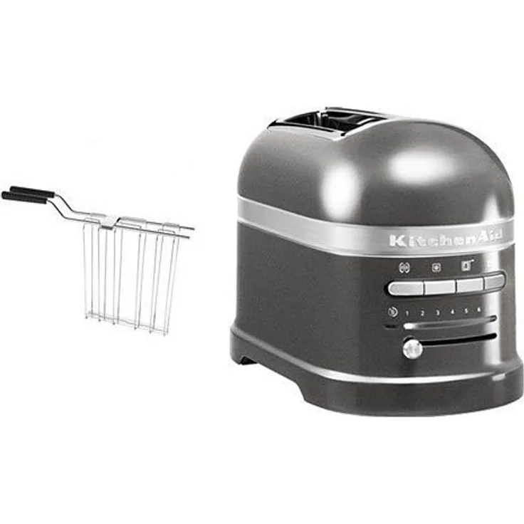 KitchenAid Toaster Artisan 5KMT2204EMS MEDALLION-SILBER, 2 kurze Schlitze, 1250 W, mit Sandwichzange