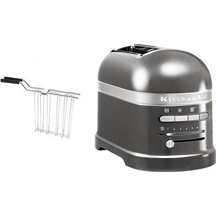 KitchenAid Toaster Artisan 5KMT2204EMS MEDALLION-SILBER, 2 kurze Schlitze, 1250 W, mit Sandwichzange