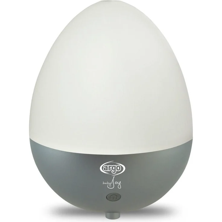 Argo Baby Joy Aroma Diffuser, Ultraschallverneblung, Kunststoff Silber, weisser Tank (50 ml) mit Touch Control und Abschaltautomatik
