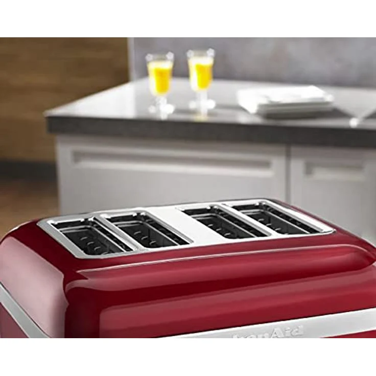 KitchenAid 5KMT4205ECA 4-Scheiben Toaster mit Sandwichzange, 2500W, 7 Bräunungsstufen, LED-Timer, Aluminiumdruckguss, liebesapfelrot, Serie: 5KMT4205 – Bild 6