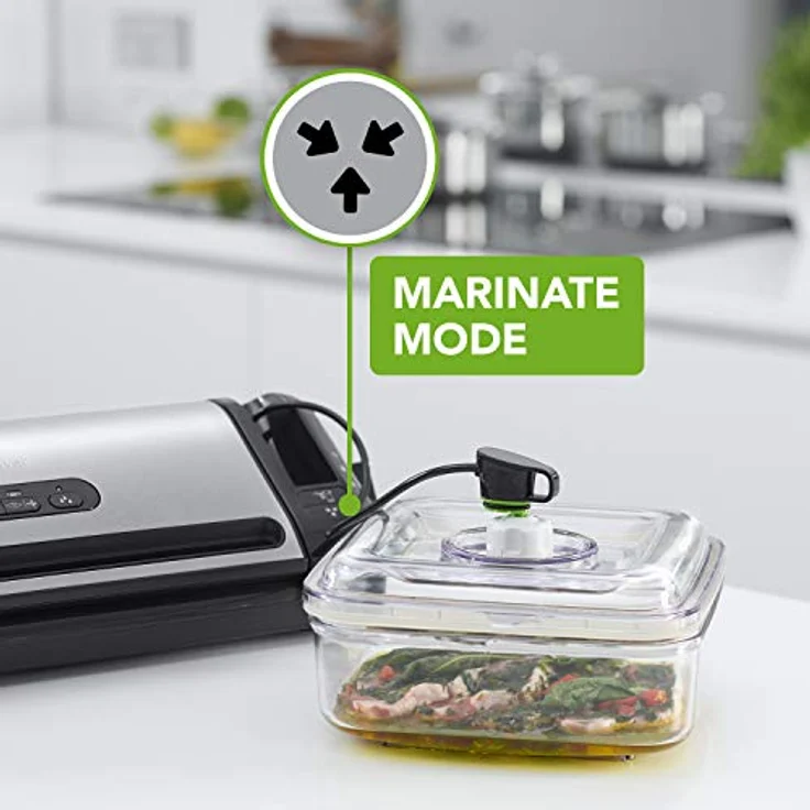 FoodSaver FFS017X Folienschweißgerät - Mariniermodus - inklusive Vakuumbeutel Starterpaket - edelstahl – Bild 10