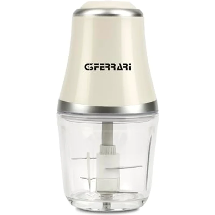 G3 Ferrari G20163 Zerkleinerer Vetromix, 500 W, 500 ml, Glasbecher, Pulsebetrieb, Edelstahlklingen, weiß – Bild 1