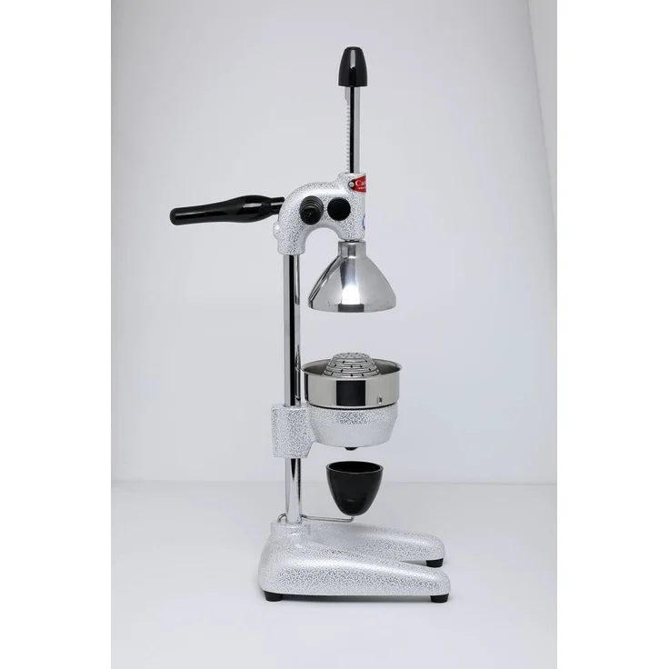 CANCAN Entsafter Professionelle Orangenpresse Granatapfelpresse, Silberfarben, mit ergonomischem Dreharm – Bild 1