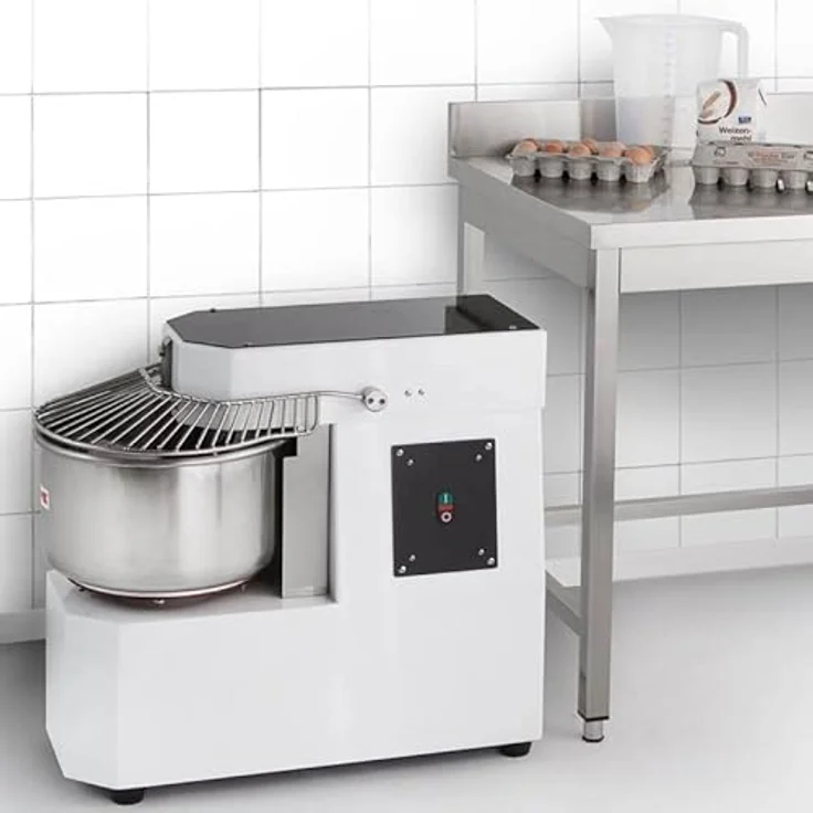 GastroHero Teigknetmaschine ECO 20L, Edelstahl, 1100 W, fester Kopf für Pizza- und Bäckereiteige – Bild 2