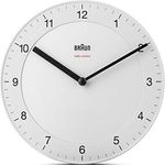 Braun Funkwanduhr Wanduhr, Kunststoff, Weiß, normal